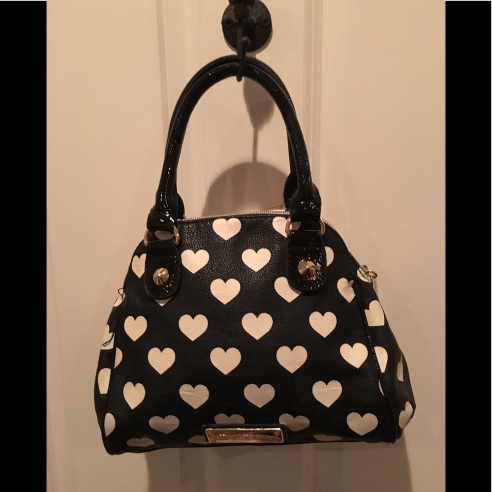Betsy Johnson heart mini satchel